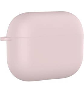 AirPods Pro 3 Uyumlu Silikon Kılıf – Darbe ve Çizilme Koruyucu, Soft Touch Silikon, Kablosuz Şarj Destekli, Taşıma İpi Slotlu (Kum Pembe)