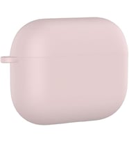 AirPods Pro 3 Uyumlu Silikon Kılıf – Darbe ve Çizilme Koruyucu, Soft Touch Silikon, Kablosuz Şarj Destekli, Taşıma İpi Slotlu (Kum Pembe)