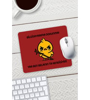 Kırmızı Renk Belalı Civciv Bilgisayarıma Dokunma Baskılı Mouse Pad 23x19cm Fare Altlığı Kaydırmaz Ta