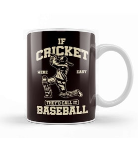 Funny If Cricket Were Easy Baseball Cricketer Sports Kupa Bardak Porselen