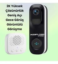 Kameralı Kapı Zili Kablosuz WIFI 2K Görüntü Geniş Açı