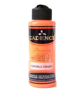 Cadence Premium Akrilik Boya 120 ml. Fosforlu Turuncu 