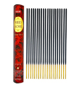 Hem Kırmızı Gül Kokulu 20 Çubuk Tütsü - Red Rose Incense Sticks