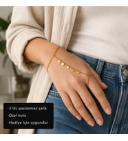 Aurelia Dots Luxe Bracelet Yuvarlak plaka detaylı şahmeran bileklik