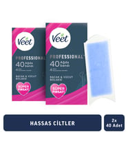 Veet Professional Ağda Bandı Hassas Ciltler Için Bacak&vücut Bölgesi Süper Fırsat 80 Adet (40X2)