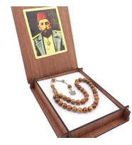 Ahşap Kutulu Osmanlı Padişahı 2. Abdulhamid Temalı Kuka Tesbih