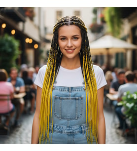 Afrika Örgüsü Ve Rasta İçin Sen Ombreli / Siyah / Sarı