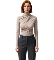 Moda Kare Yaka Örme Slim Düz Desen Casual Günlük Crop Kısa Kol Bluz