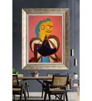 GÜMÜŞ ÇERÇEVELİ PASPARTULU TABLO C678