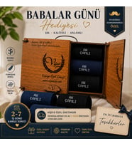 “Kişiye Özel İsimli Bambu Erkek Çorap Seti 6’lı – Ahşap Kutulu Premium Babalar Günü Hediyesi”