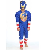 Sonic Kaslı Kostüm - Sonic Kaslı Erkek Çocuk Kostümü