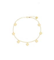 EMILIANO JEWELLERY Altın Rengi Kaplama Kalp Figürlü Gümüş Halhal