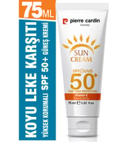 Pierre Cardin SPF 50 Leke Karşıtı Yüksek Koruyucu Yüz Güneş Kremi 75 ML Normal Ve Kuru Ciltler İçin