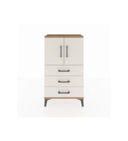 Arges Komodin 2 Raflı 3 Çekmeceli 2 Kapaklı 60x30x106 Çam-Aytaşı