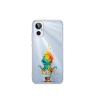 General Mobile 23SE ile uyumlu Splash ahtapot tasarımlı şeffaf silikon kılıf