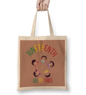 KIDS Juneteenth Juneteenth Juneteenth 1865 Bez Çanta Uzun Saplı
