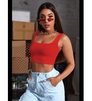 Fantezia Night Kadın Haki Yeşili Kalın Askılı Crop Top Büstiyer