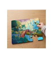Doğa Manzarası - Köprü Tasarımlı 24 Parça Ahşap Çocuk Puzzle MPK0128