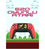 520 Retro Oyunlu El Konsolu Atari Oyun Konsolu Taşınabilir