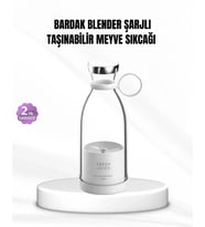 Şarjlı Portatif Blender – Gıda Sınıfı Malzeme, 10 Kullanımlık Pil, Mini Boy Ve Hafif Tasarım