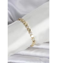 Pirinç Gold Renk Kalpli Model Kadın Bileklik 5886 - EEEEEE3607-7291