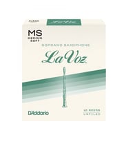 D'Addario RIC10MS La Voz Soprano Saksafon Kamışı Medium Soft Sertlik (Profesyonel/Caz) - 10'lu Paket  Yumuşak ve Kolay Çalım, Esnek Ton Yapısı