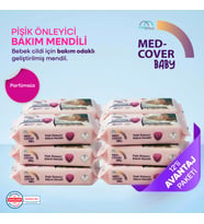 Med-Cover Baby Pişik Önleyici Bakım Mendili  50x12li Avantaj Paketi