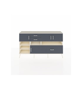 Arges Konsol 7 Raflı 3 Çekmeceli 4 Kapaklı 176x30x99 Aytaşı-Antrasit