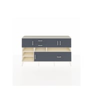 Arges Konsol 7 Raflı 3 Çekmeceli 4 Kapaklı 176x30x99 Aytaşı-Antrasit