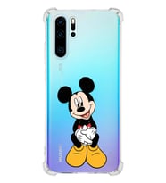 Huawei P30 Pro  Köşe Korumalı Antişok Kapak Mickey Mouse Tasarımlı Şeffaf  Kılıf