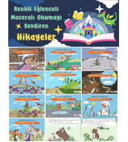 1.Sınıf Renkli Eğlenceli Maceralı Okumayı Sevdiren Hikayeler (10 Kitap) (Karışık)