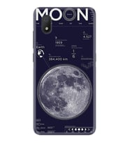 TCL L7 Kılıf Resimli Silikon Kılıf Moon info 1424