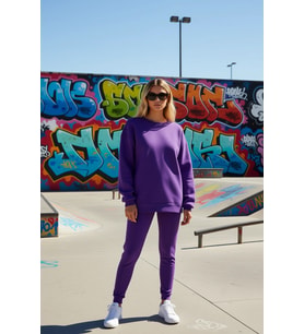 Kadın Bisiklet Yaka Düşük Kol Oversize Kalın Örme Sweatshirt Fonksiyonel Dayanıklı Estetik