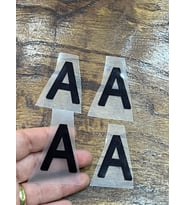 4 ADET ÜTÜ İLE YAPIŞAN A HARFİ TRANSFER BASKI ARMA HARF 4X3 CM