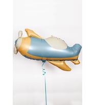 Beysüs Retro Uçak Folyo Balon Mavi