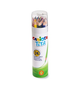 CARİOCA TİTA KURU BOYA KALEMİ 24,lü(TÜPTE) kalem traşlı