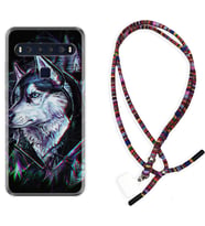 TCL 10L 10 Plus 10SE 20E 20SE 30 L7 Kılıf Boyun Asklı Rasta Silikon Dog Eyes 1761