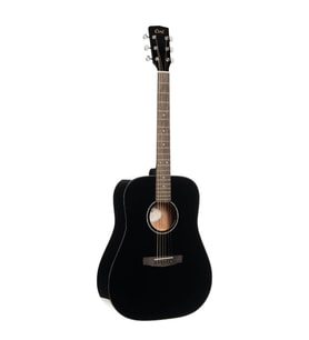 Cort EARTH60BK Akustik Gitar  Siyah - Masif Ladin Kapak