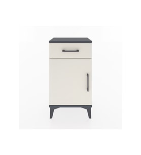 Arges Komodin Tek Raflı Tek Çekmeceli Tek Kapaklı 44x30x80 Antrasit-Aytaşı