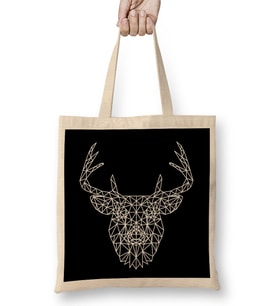 Star Animal Stag Bez Çanta Uzun Saplı