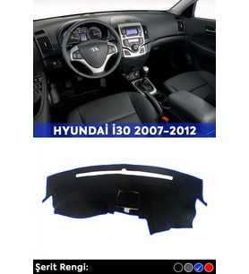 Hyundai I30 2007-2012 3d Torpido Koruma Kılıfı - Ön Göğüs Kaplama - Mavi Şerit