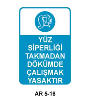 İŞ GÜVENLİĞİ UYARI LEVHASI 1 ADET PVC 21 X 29CM