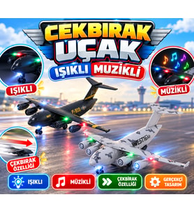 KZL-H180 CEKBIRAK UCAK ISIKLI MUZIKLI 72 (adet fiyatıdır)