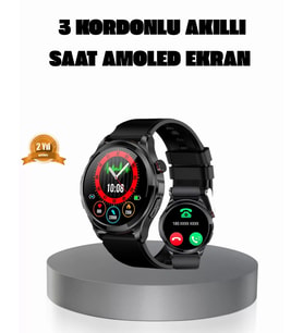Amoled Ekranlı – 3 Kordonlu, Atış &Amp; Uyku Takipli Akıllı Saat