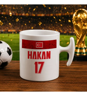 BK Gift Kişiye Özel Türkiye Taraftar Temalı 2026 Dünya Kupası Tasarımlı Hammer Kupa Bardak -5, Tek Yürek Milli Takım Ruhu