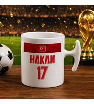 BK Gift Kişiye Özel Türkiye Taraftar Temalı 2026 Dünya Kupası Tasarımlı Hammer Kupa Bardak -5, Tek Yürek Milli Takım Ruhu