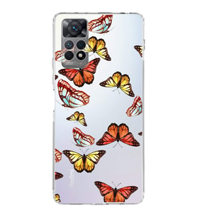 PrintiFy Xiaomi Redmi Note 11 ile Uyumlu 1mm Slim Fit Water Color 2 Baskılı Şeffaf  Kılıf