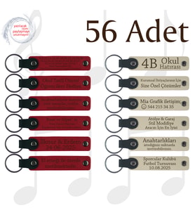 Kırmızı & S Kahve, 56’li Set, Kişisel Yazılı Deri Hediyelik, Müzik Festivali Katılımcılarına Anı
