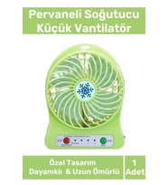Premium Usb Şarjlı 3 Kademeli Sessiz Taşınabilir Mini Fan Pervaneli Soğutucu Küçük Vantilatör