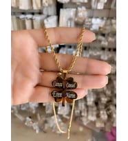 İSME ÖZEL YONCA KOLYE KİŞİYE ÖZEL (Gold)